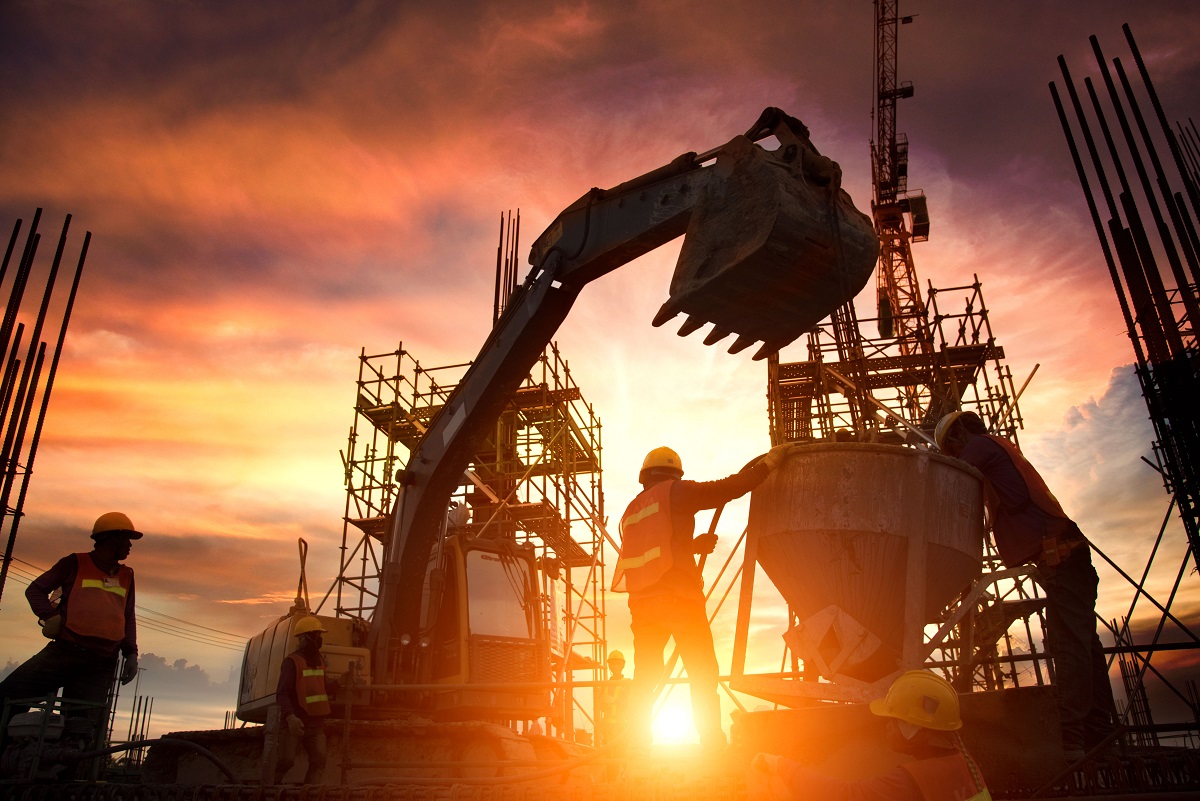 Construction workers on build site