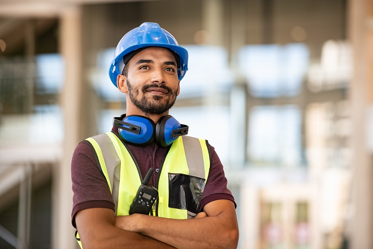 Construction site worker